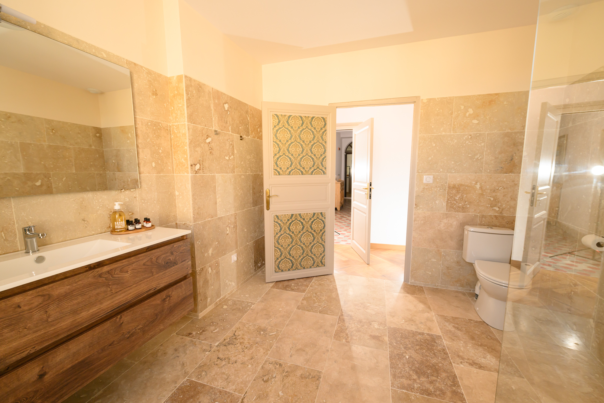 Sunlit architectural details